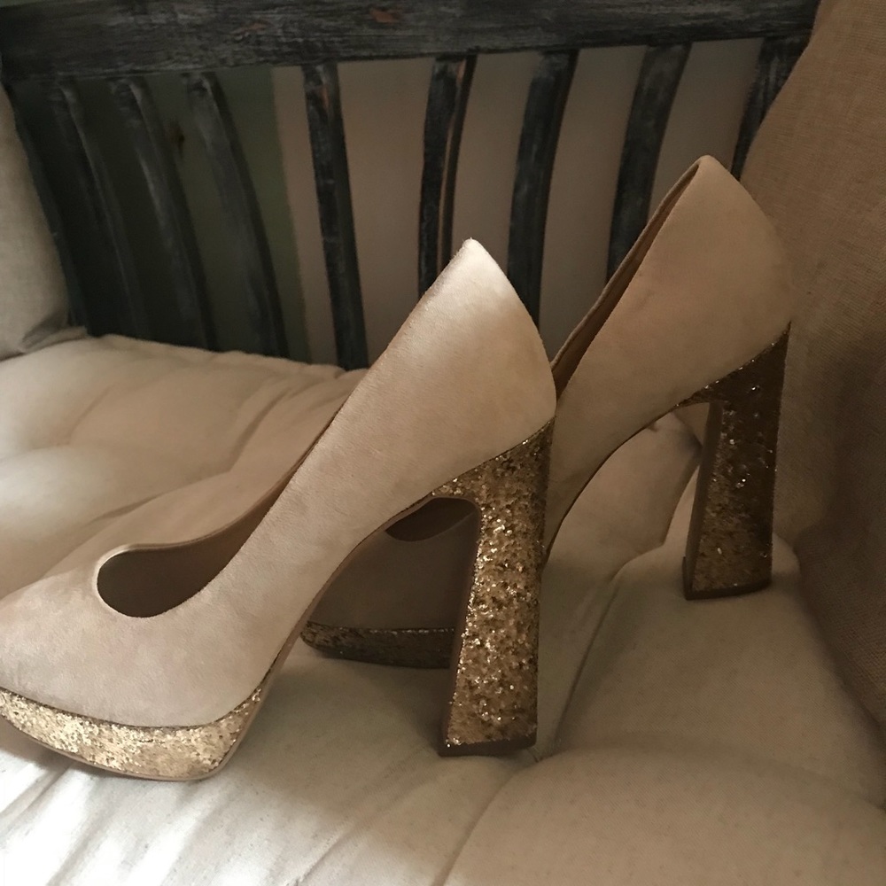 Elle Flitter heel/holiday shoes size 8